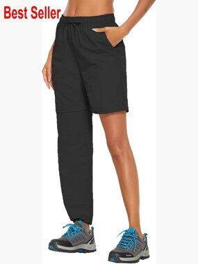 Women's Waterproof Hiking Zip Off Pants Convertible Shorts Lightweight